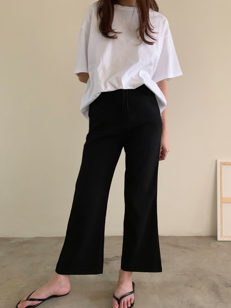 High Waist Mini Flare Trousers