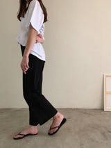 High Waist Mini Flare Trousers