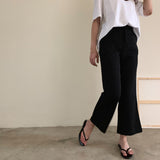 High Waist Mini Flare Trousers